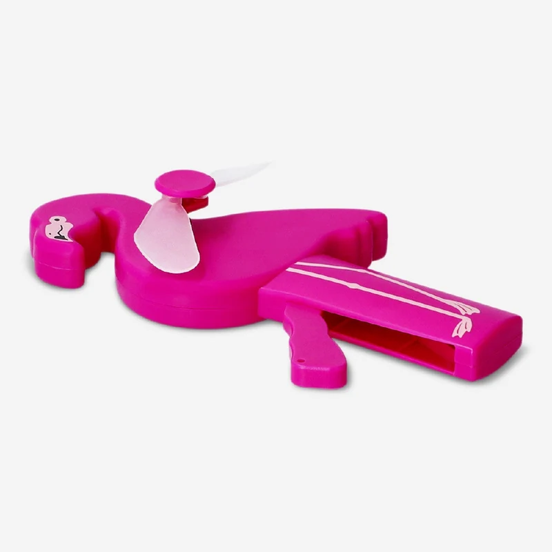 Handheld fan - Pink flamingo