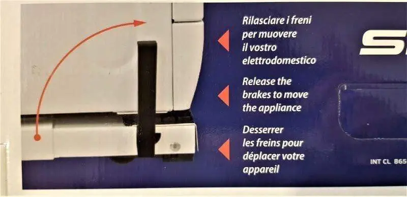 Base supporto antivibrazione e antirumore con ruote per lavatrice e asciugatrice Skl