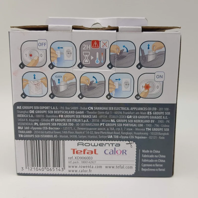 Filtro a cartuccia anticalcare per ferro da stiro Tefal e Moulinex Calor XD9060E0