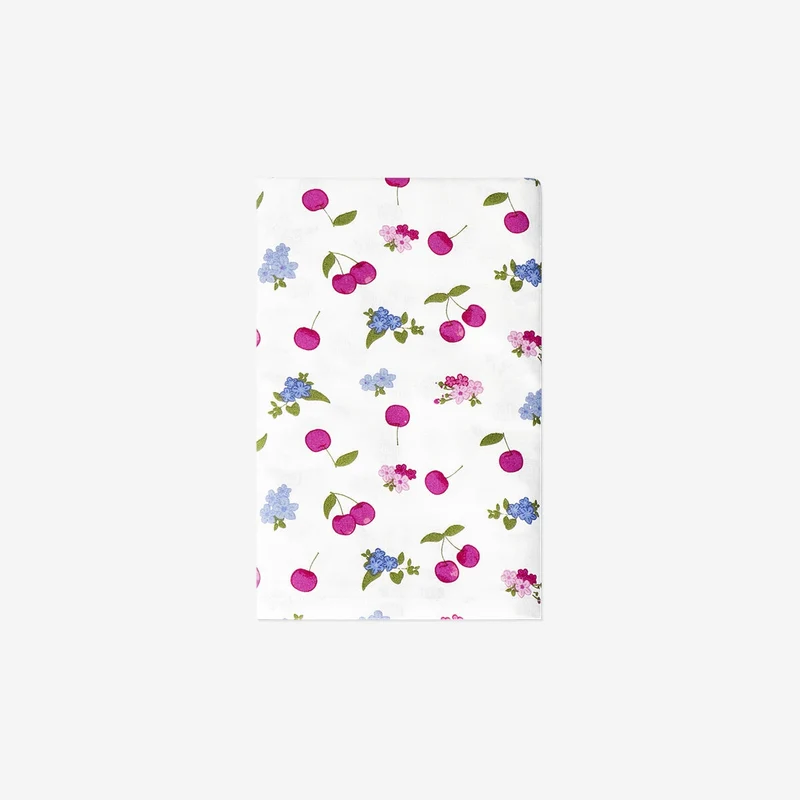 Floral tablecloth with cherries - 140 x 220 cm