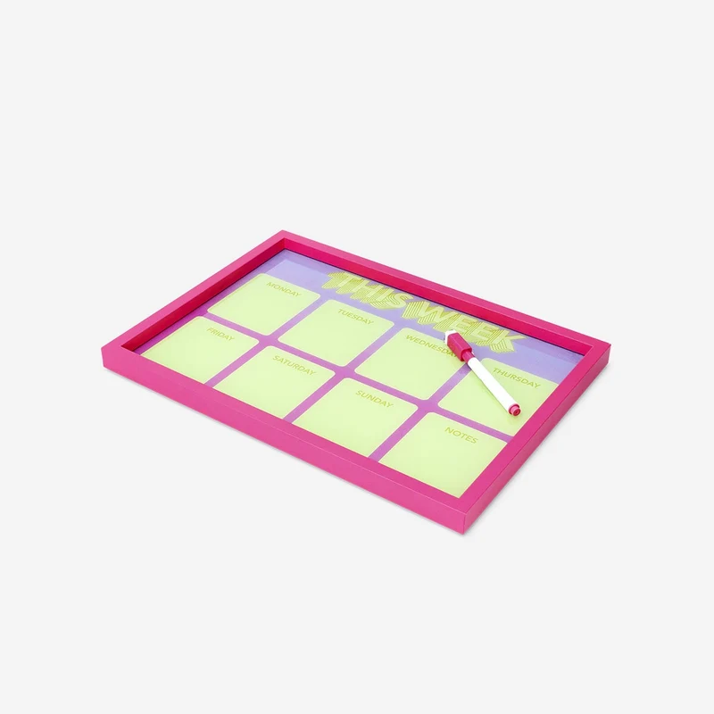 Weekly planner board with marker