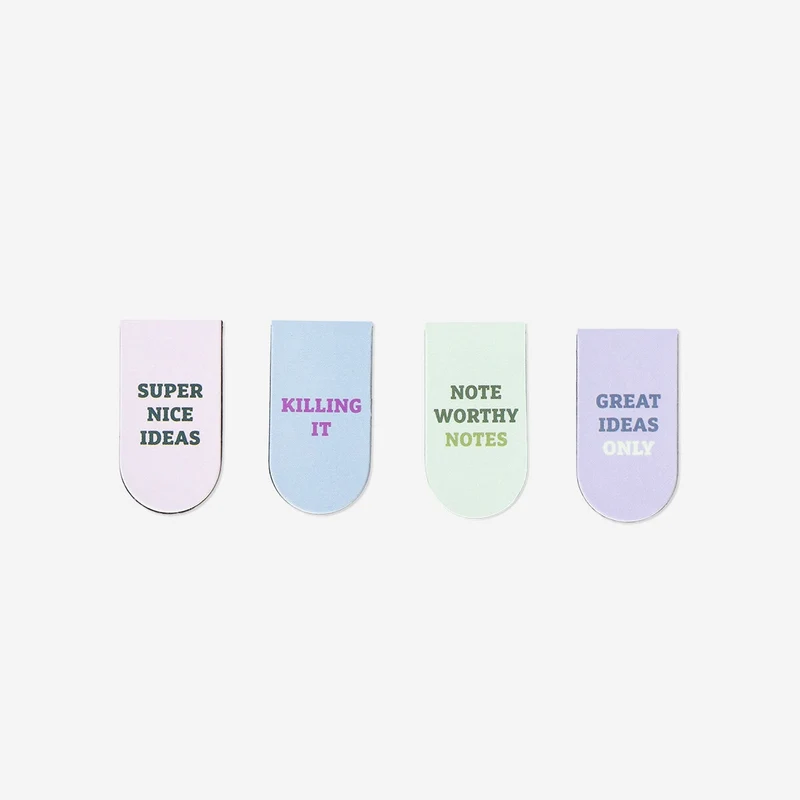 Magnetic bookmarks with statements - 4 pcs