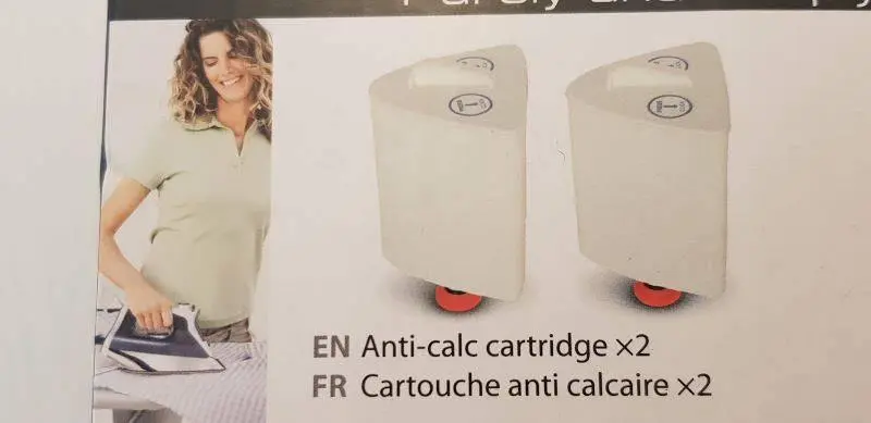 Filtro a cartuccia anticalcare per ferro da stiro Tefal e moulinex xd9030e0