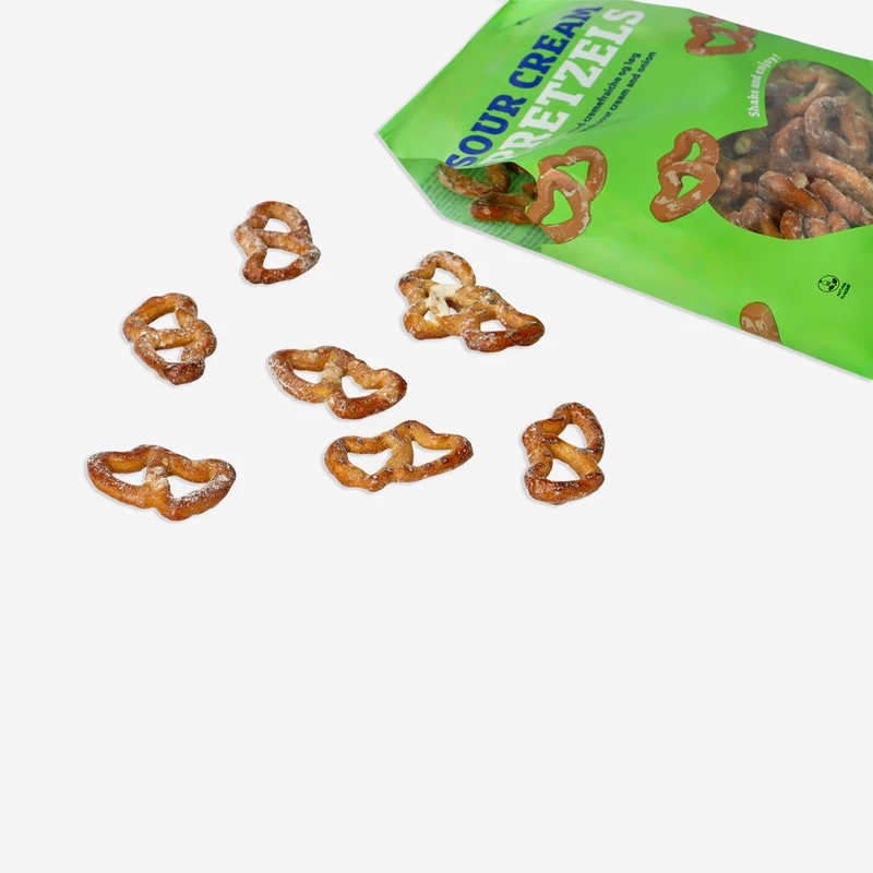 Heart pretzels - Sour cream and onion flavour