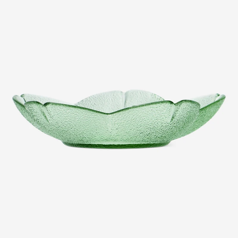 Green flower plate - 17 cm
