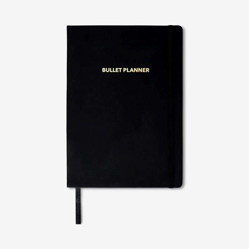 A4 bullet planner with black cover