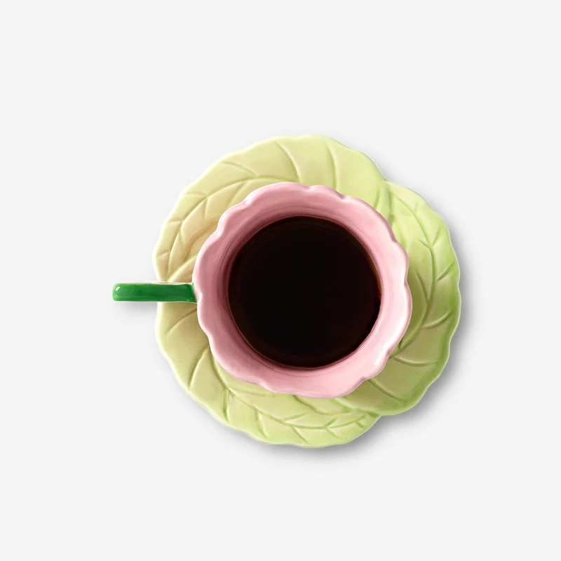 Butterfly mug with saucer - 110 ml