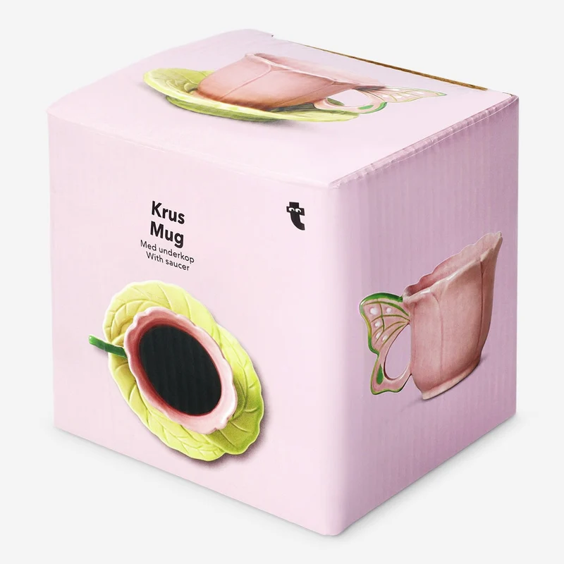 Butterfly mug with saucer - 110 ml