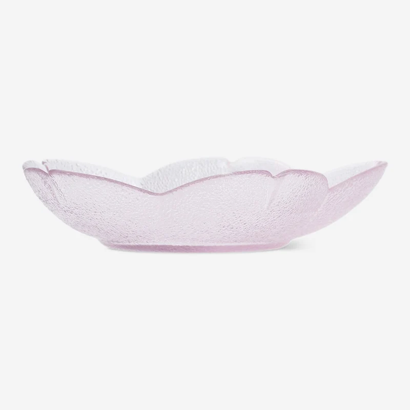 Pink flower plate - 17 cm