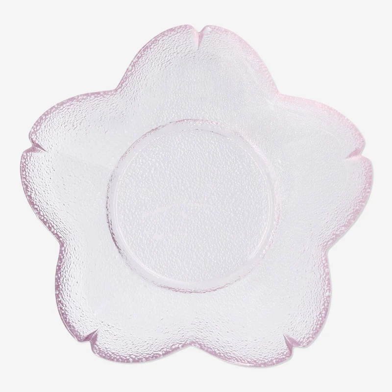 Pink flower plate - 17 cm