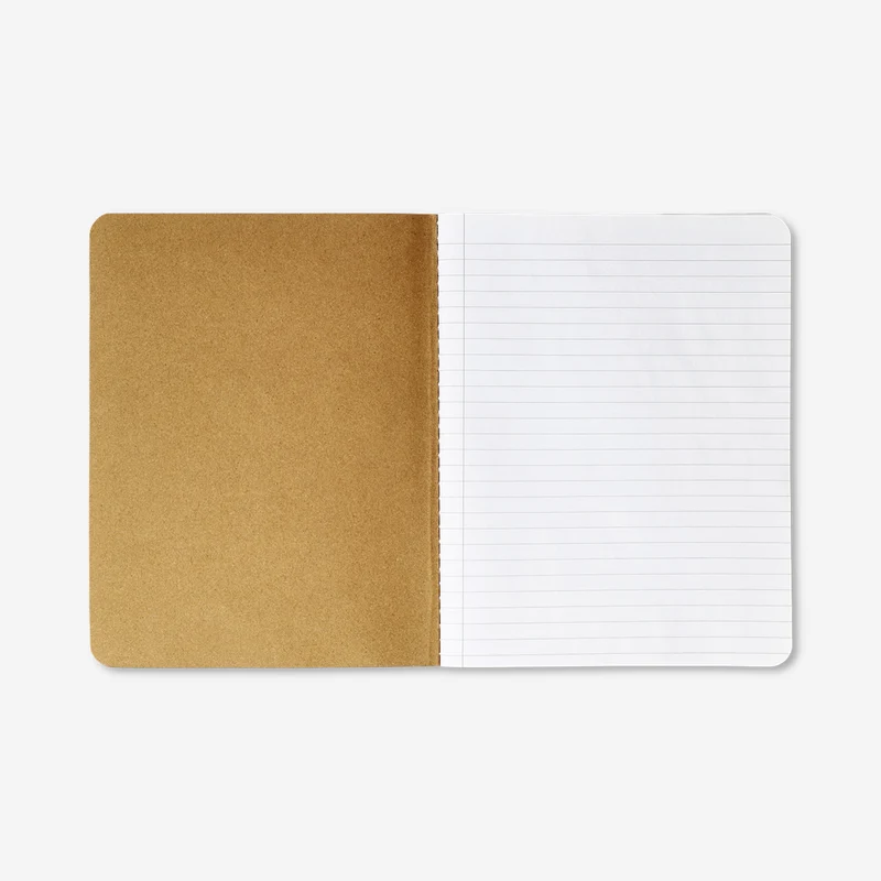 Exercise book with craft paper cover