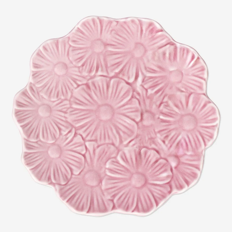 Pink flower plate