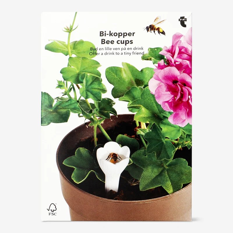 Ceramic bee cups - 5 pcs