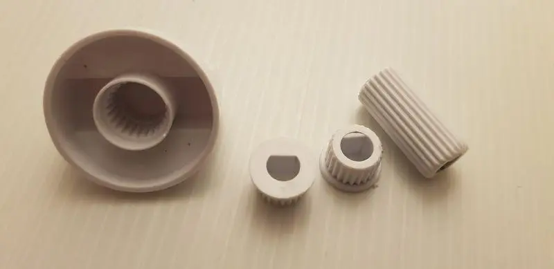 Manopola cucina ø 6 e ø 8 bianca universale con inserti bianco Ennebiservice