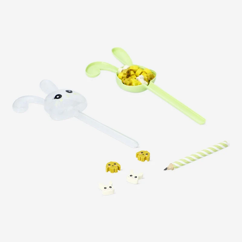 Bunny shaped pencil with erasers
