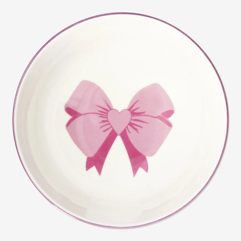 Ceramic bowl with bow