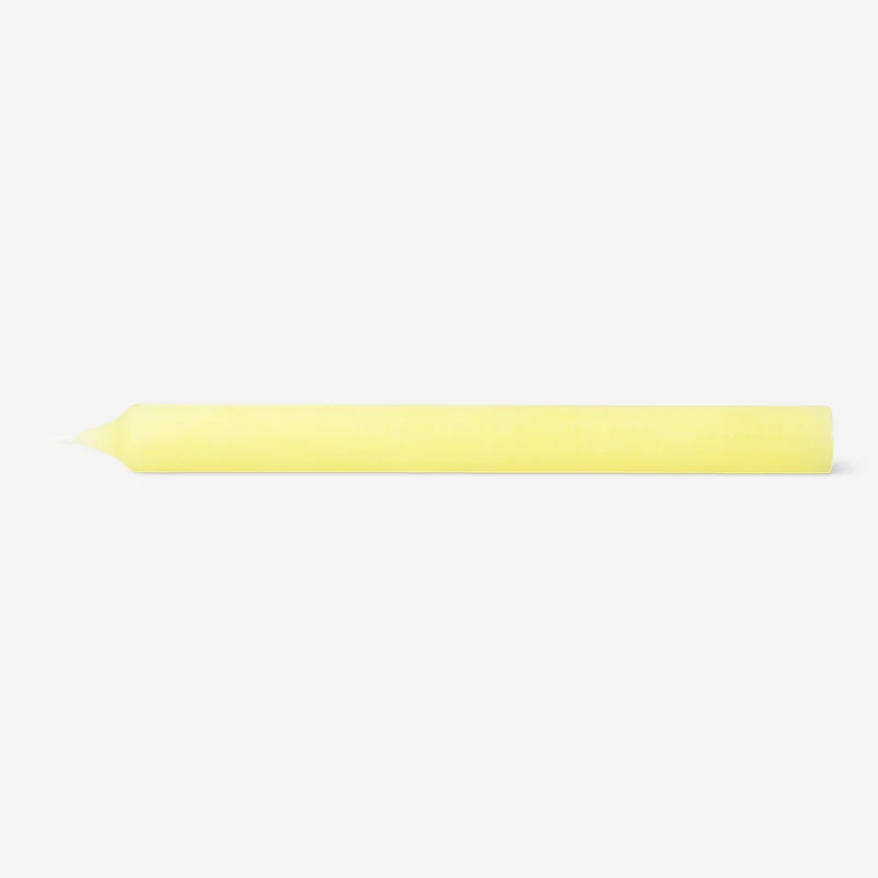 Yellow dinner candle - 24 cm
