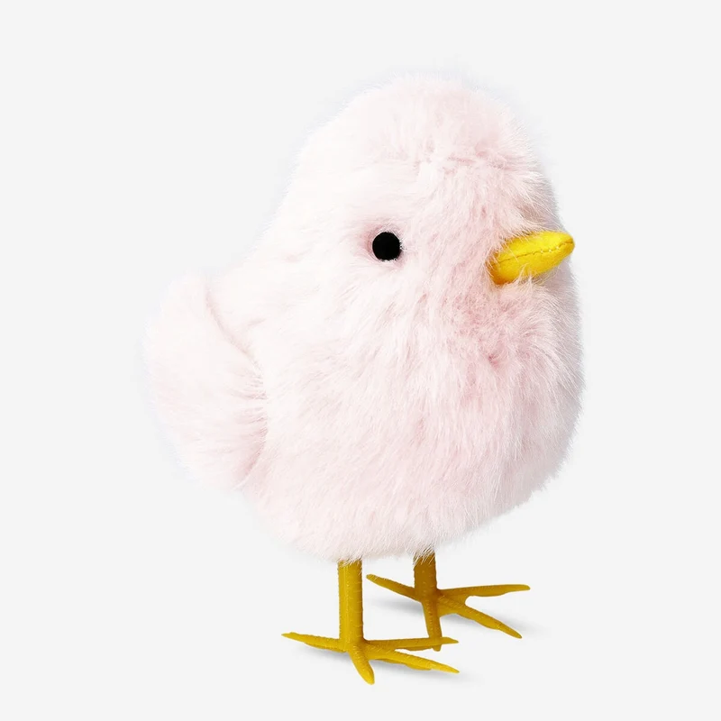 Easter chick with pink fur - large