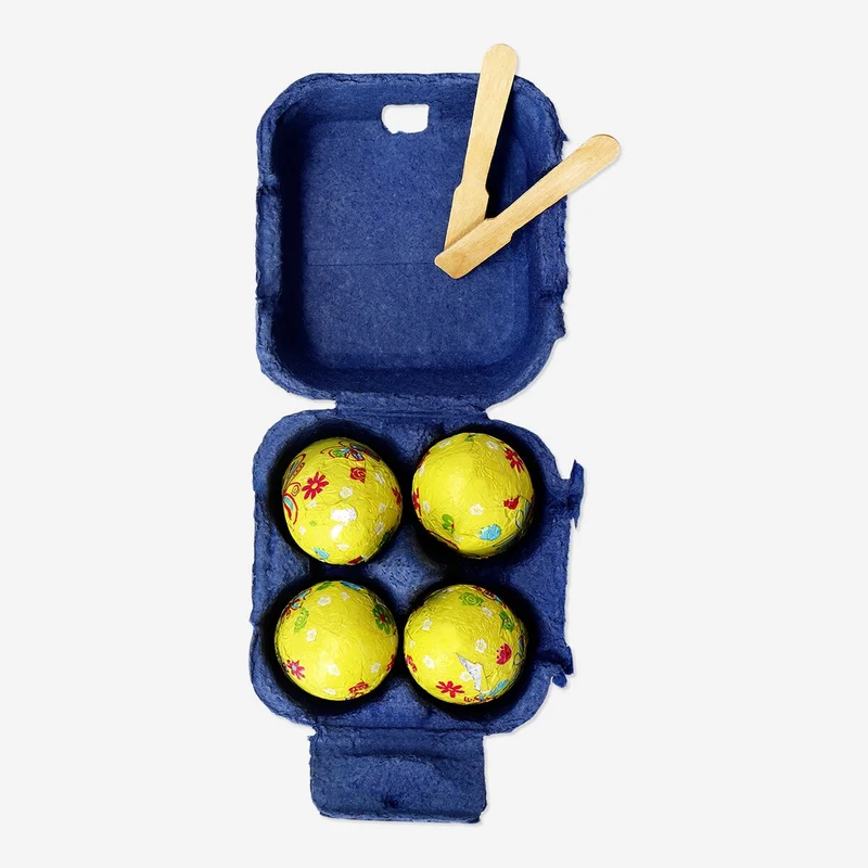 Chocolate eggs with filling in eggtray - 4 pcs