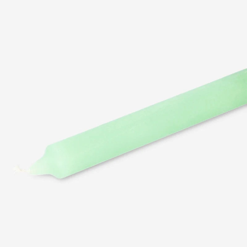 Green dinner candle - 24 cm