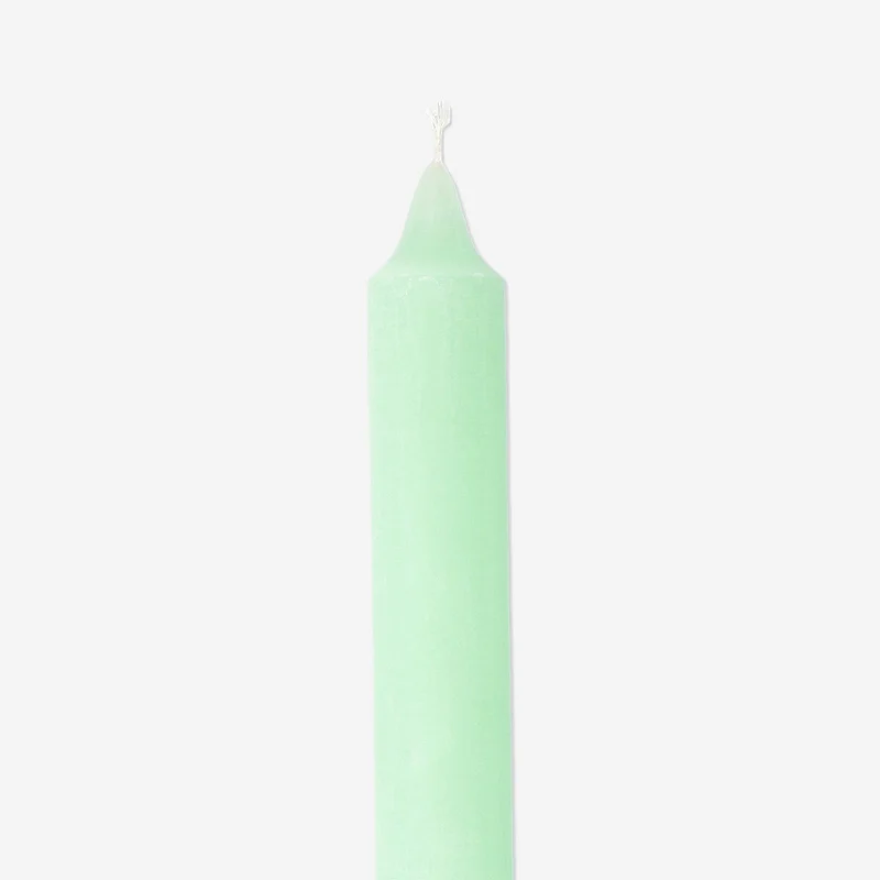 Green dinner candle - 24 cm