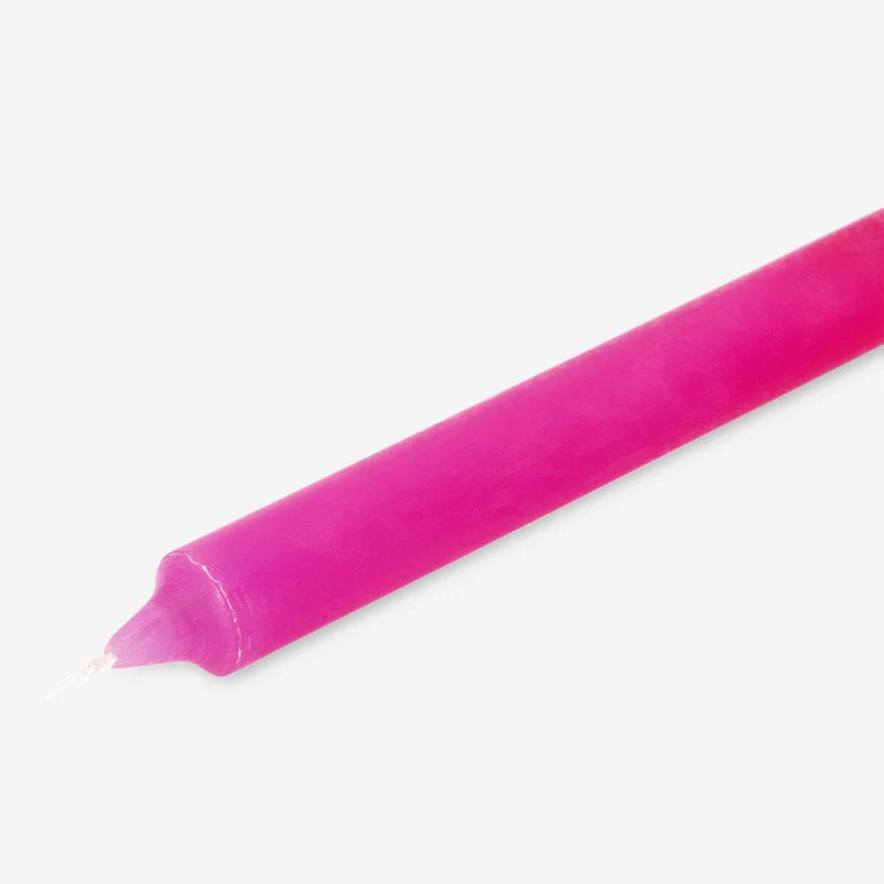 Pink dinner candle - 24 cm
