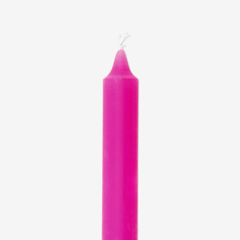 Pink dinner candle - 24 cm