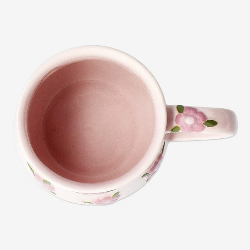 Mug with embossed cherry blossoms - 320 ml