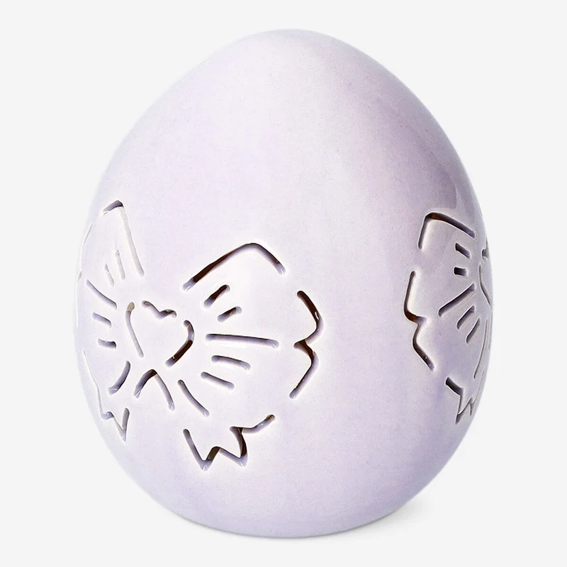 LED glowing egg with bow design