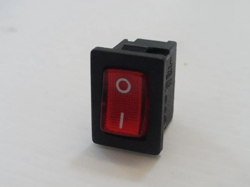 Interruttore deviatore a saldare 19x13 3 contatti rosso per phon Ennebiservice