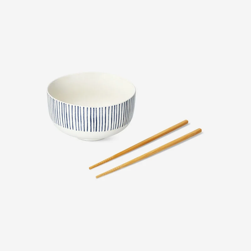 Ramen bowl with chopsticks