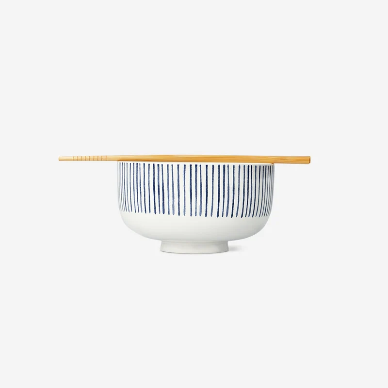 Ramen bowl with chopsticks