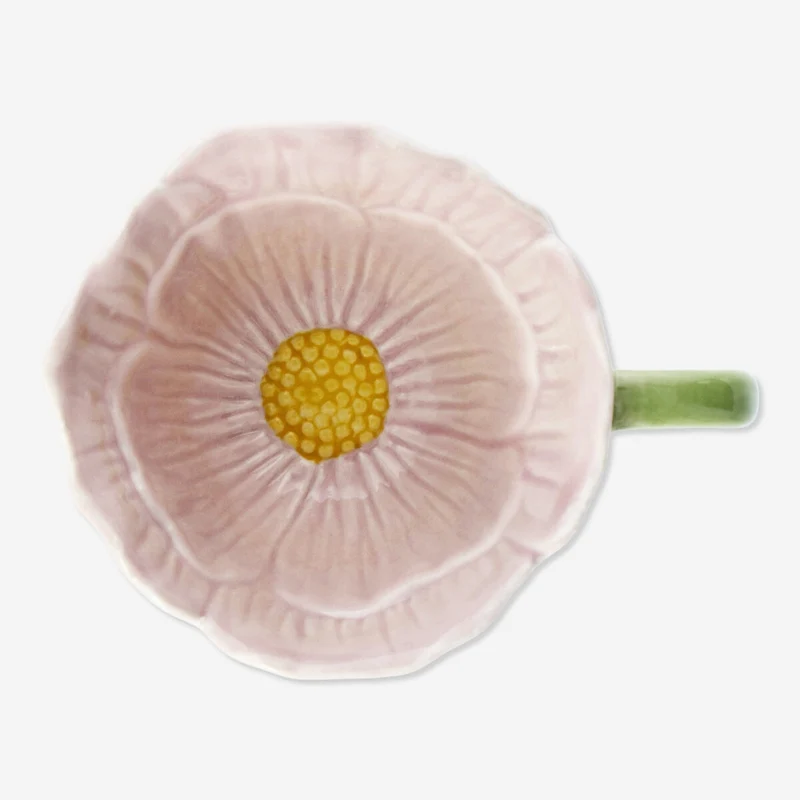 Pink flower mug - 140 ml