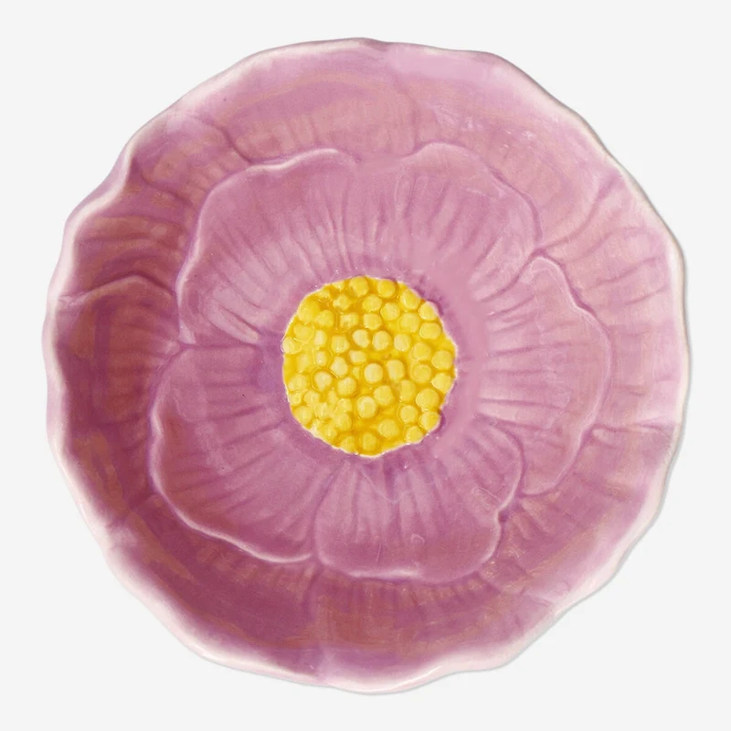 Maroon flower bowl - Medium