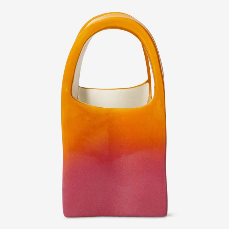 Shopping bag shaped vase