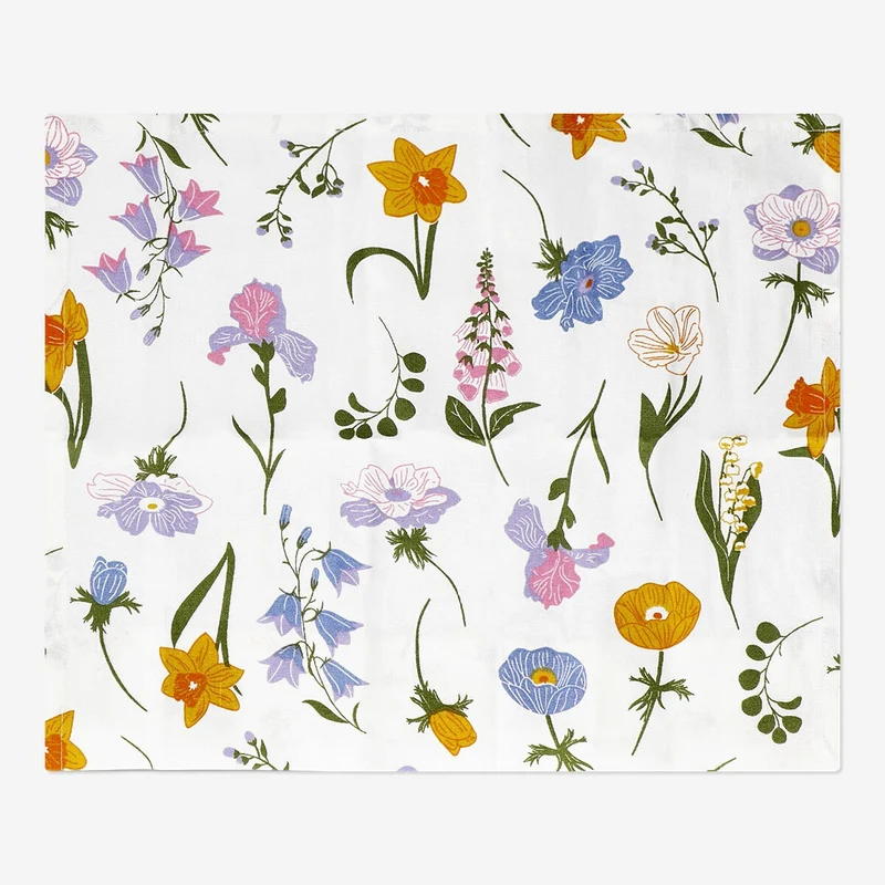 Cotton napkins with flower print - 2 pcs