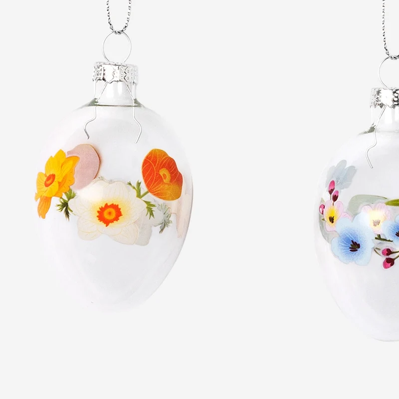Easter glass ornaments - 4 pcs