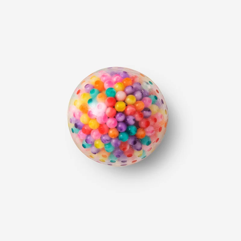 Fidget ball with multi-coloured beads
