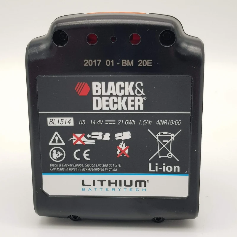 Batteria litio 14.4v-1.5ah trapano elettrico Black+Decker asd14/bl1514