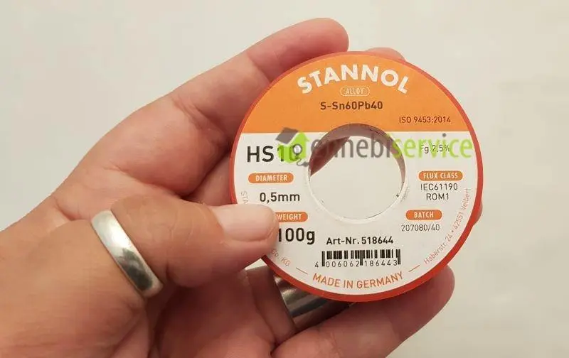 Stagno filo 0.50mm-100g stannol senza piombo Ennebiservice