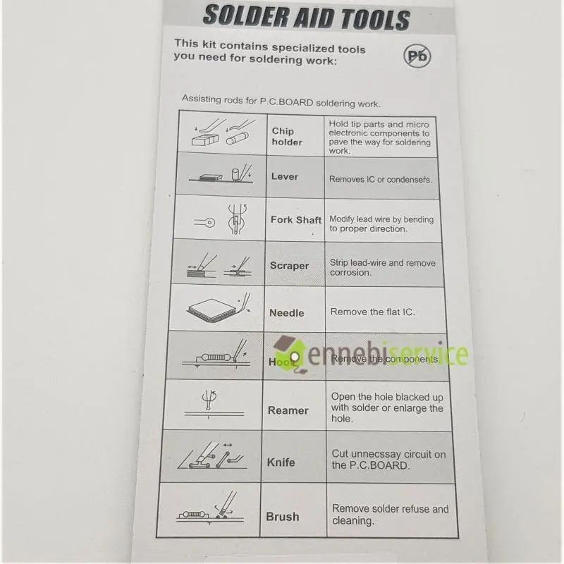 Kit utensili pulizia saldatura 6 pz Ennebiservice