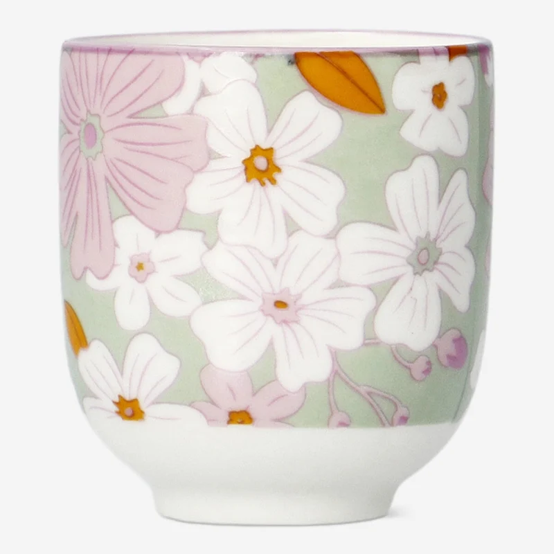 Egg cup with flowers