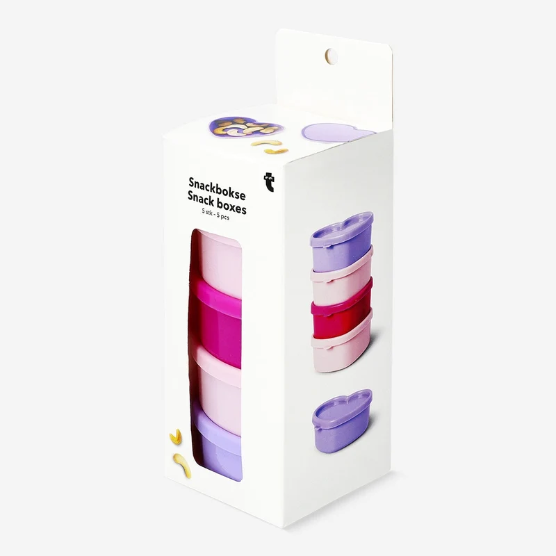 Heart shaped snack boxes - 5 pcs