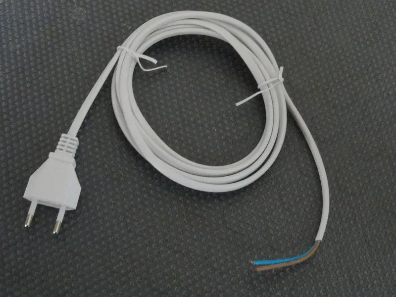 Cavo flex piatto 2x0.75 bianco 2 metri spina italiana Universale