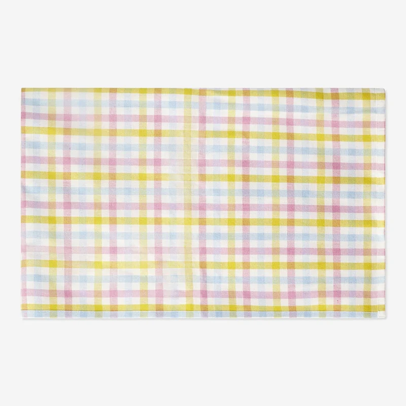 Tablecloth with multi colored checks - 140x220 cm