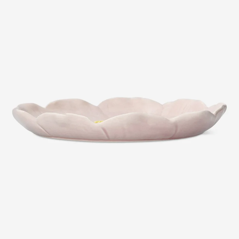 Pink flower plate