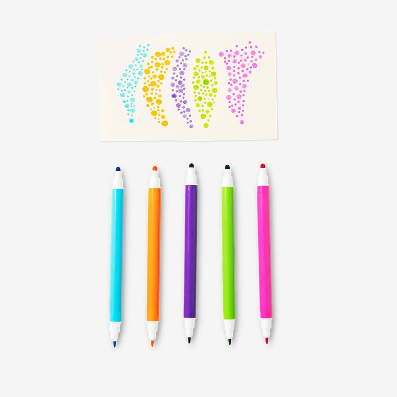 Dual tip felt markers - 12 pcs