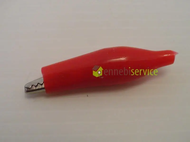 Pinza a coccodrillo 39mm rossa Universale