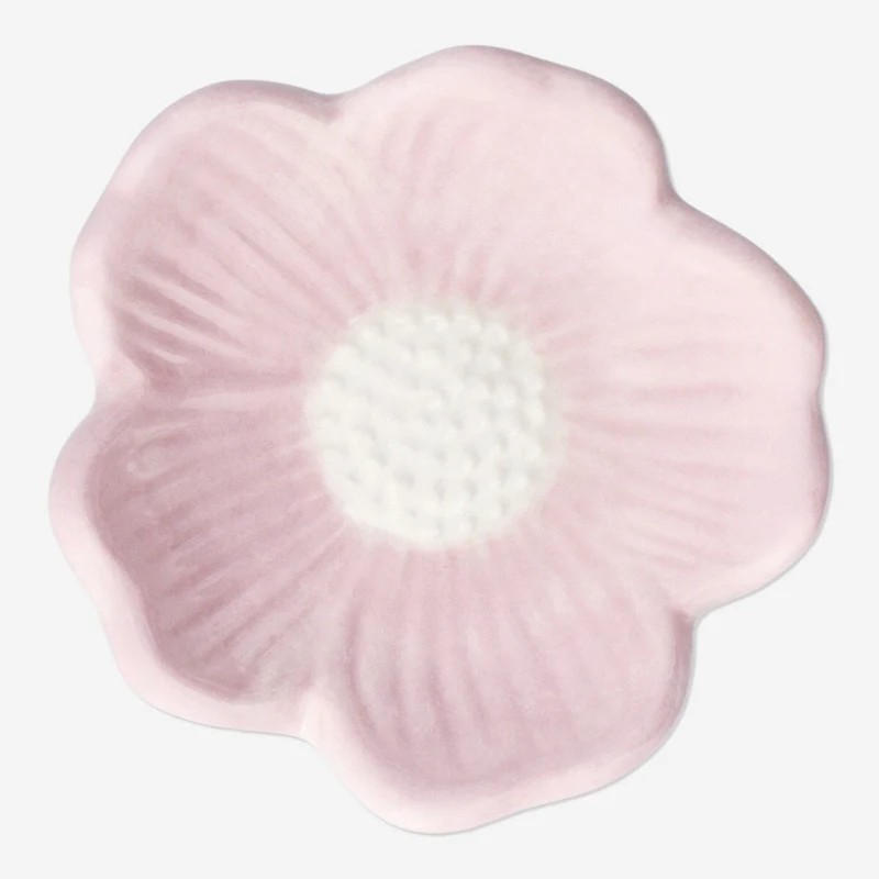 Pink flower shaped tray - Small