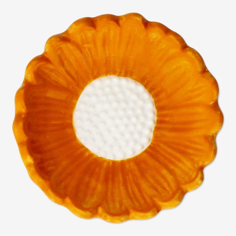 Orange flower shaped dish - Small